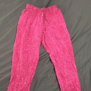 Pink cheetah pj pants